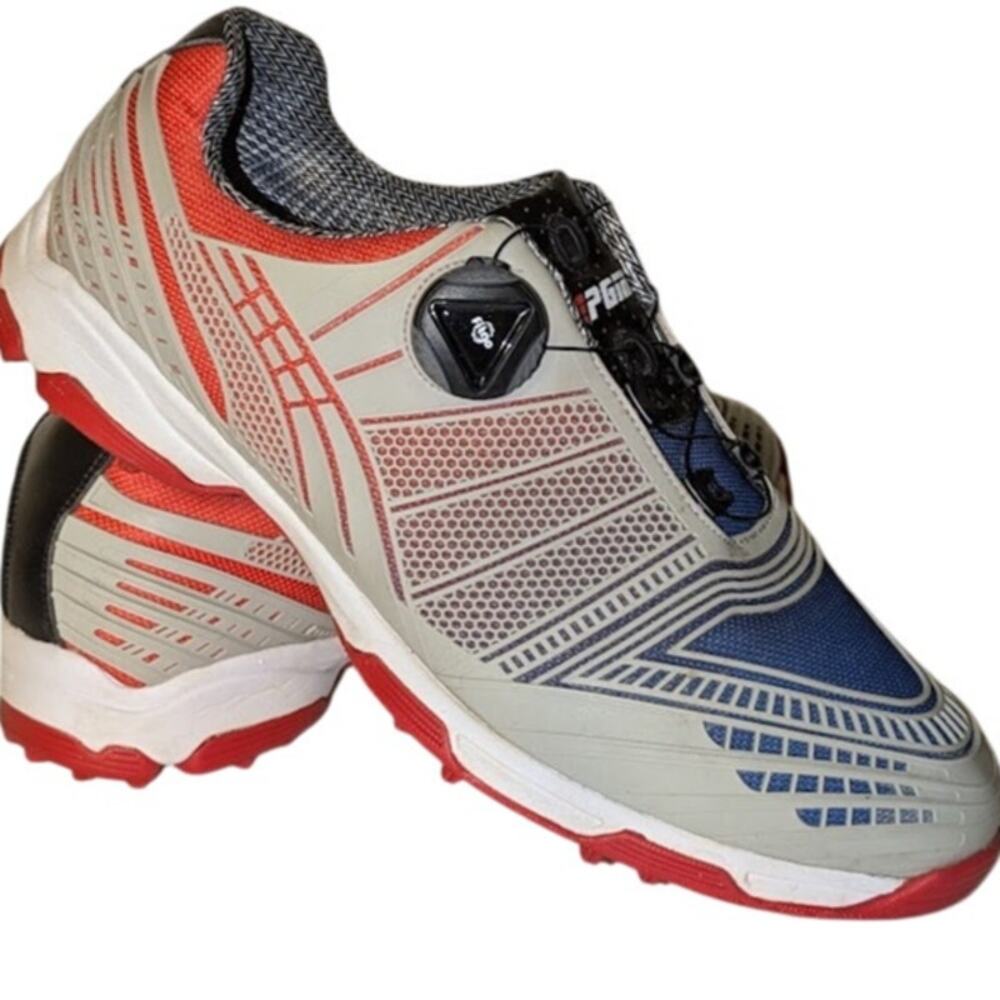 PGM Mens 9 Waterproof Quick Lacing Microfiber Leather Anti-Slip Golf Shoes XZ070